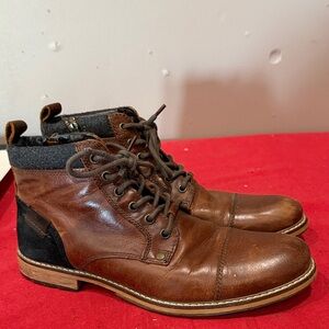 Crevo Men's Two-Tone Leather Boots